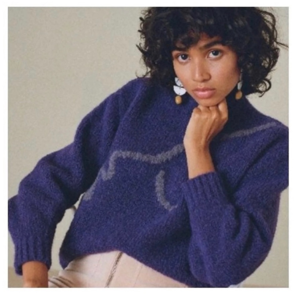 Paloma Wool Intarsia Virgo Purple Sweater